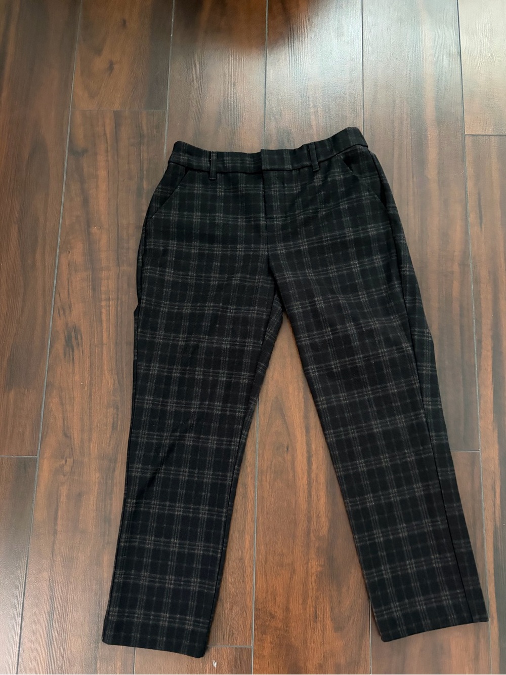 Wit & Wisdom Women’s Black Plaid Ankle Length Dress Pants